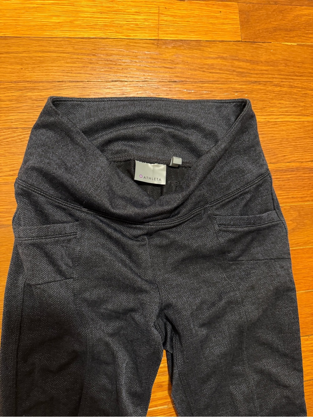 Athleta Black Herringbone Leggings